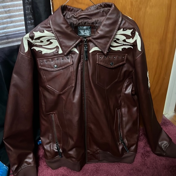 raw blue Jackets & Coats Raw Blue Vintage Leather Biker Jacket